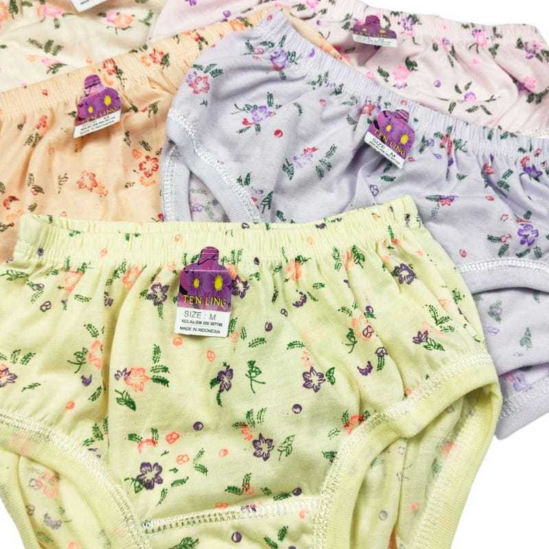 12pcs Celana Dalam Cawet Wanita Dewasa Anti Nyeplak Lusinan Jumbo Grosir