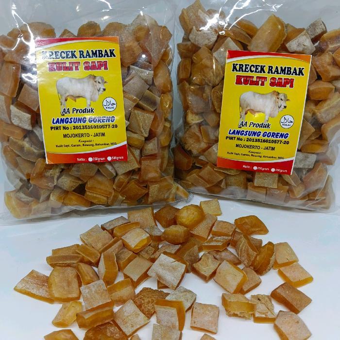 PROMO  rambak kulit sapi mentah kotak 1kg Kerupuk Food Masakan Sayur Snacks - kotak 1kg