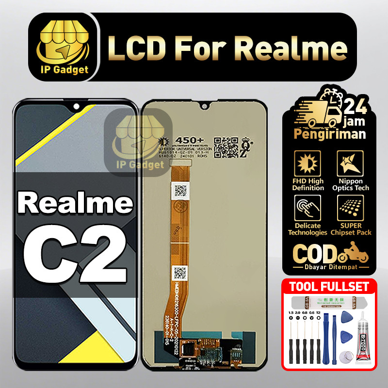 LCD Realme C2 Fullset LCD HP Touchscreen Layar Sentuh Touch Screen COD