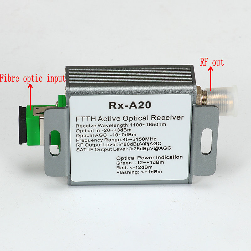 1550nm optical receiver Active FTTH Fibre Optic Receiver, Fibre to RF, Satellite Cable TV Transmitte