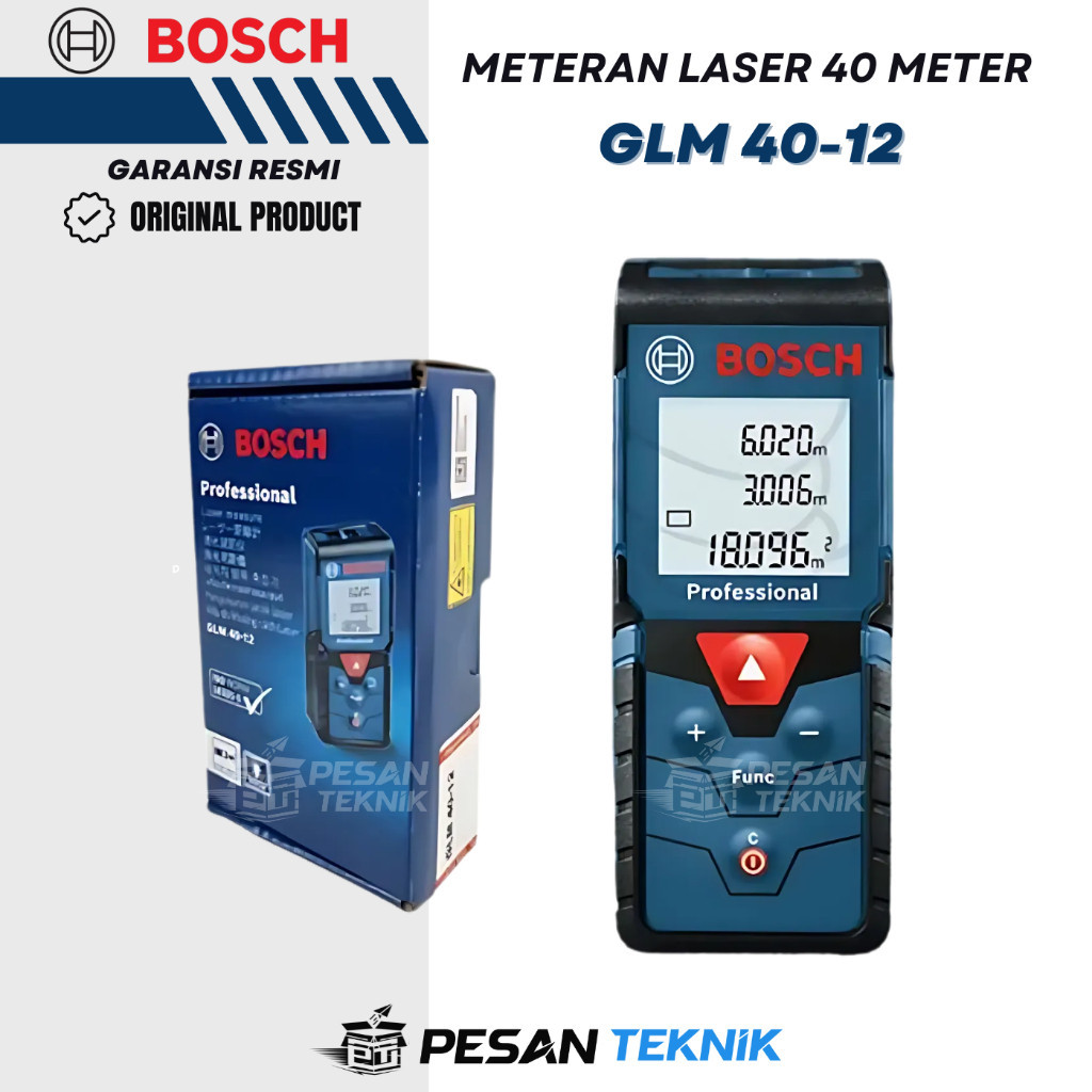 Bosch GLM 40-12  Meteran Laser 40M Distance Measuring Unit GLM40