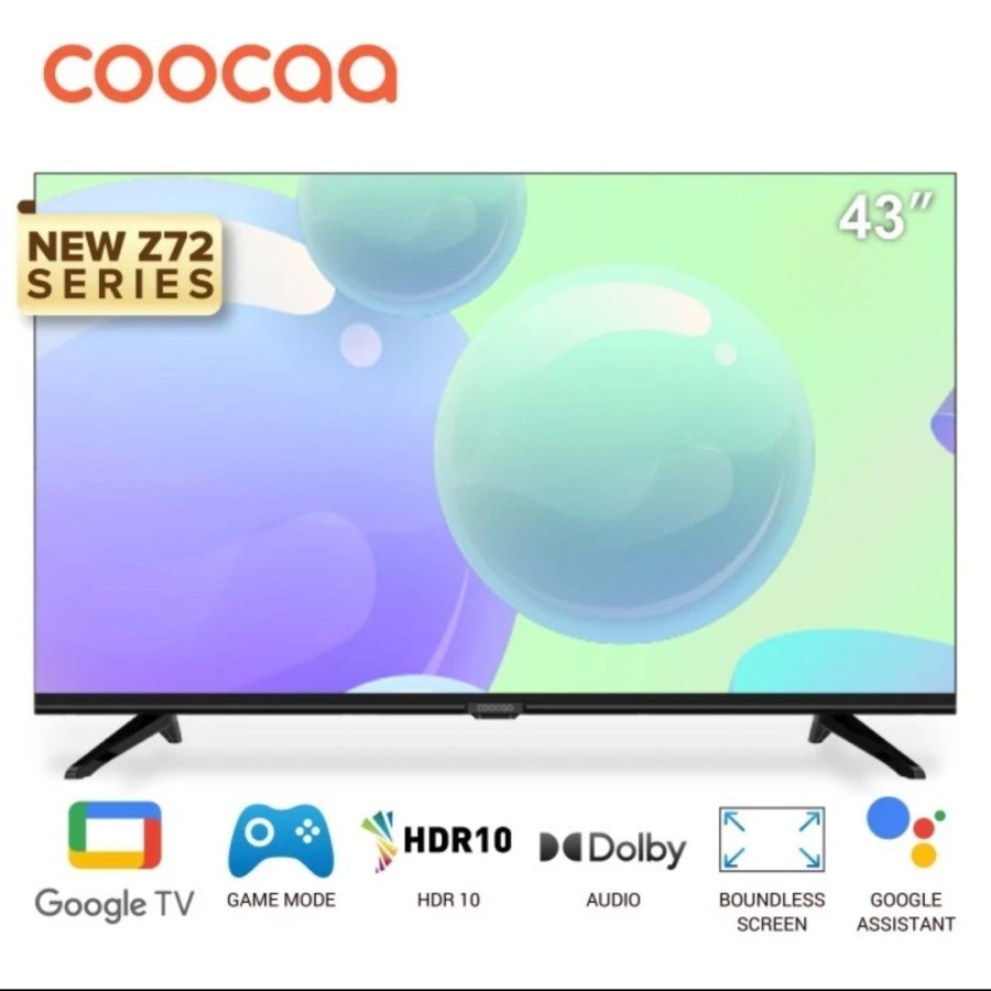 [Google TV] COOCAA 43 Inch Smart LED TV - Flicker Free (COOCAA 43Z72)