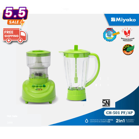 CH-501 PF/AP Blender & Chopper 2in1 Penggiling Daging Serbaguna Ori Miyako