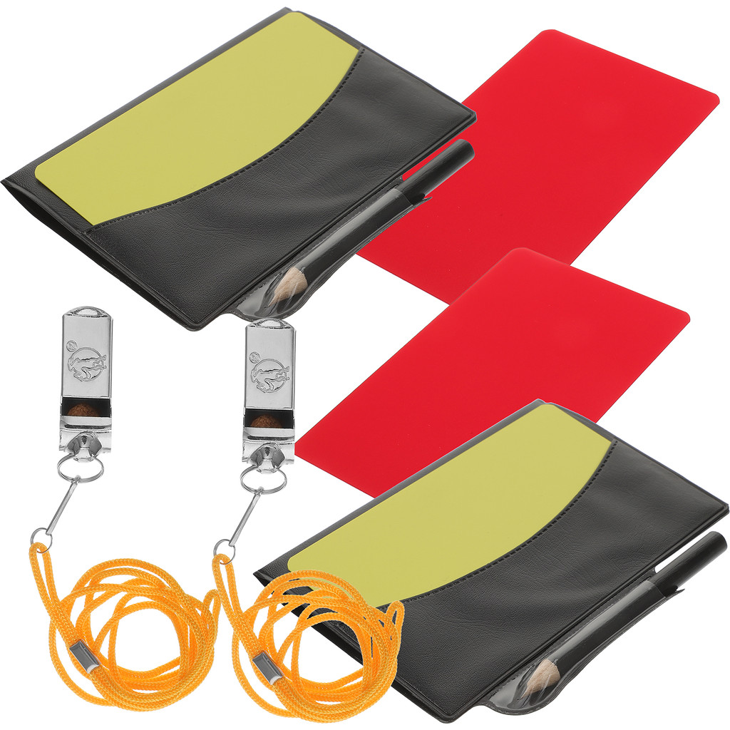 1Set Standard Referee Cards Kit HeavyDuty PVC Material Foldable Wallet Secure Card Storage for Footb