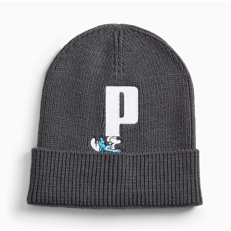 Topi AH23*PUMA x THE SMURFS Beanie Dark Coal 024928 01