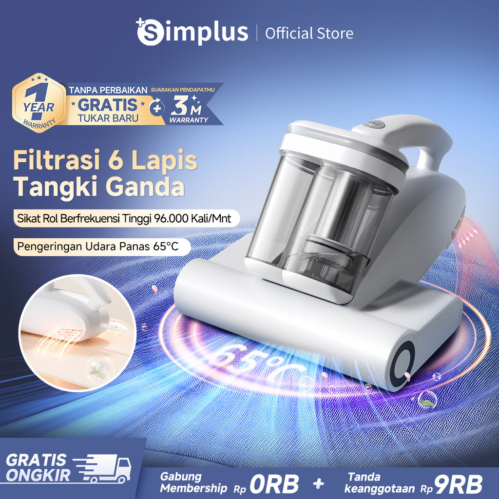 Simplus Sinar UV & Vacuum Vakum Tungau Vacuum Cleaner Anti Tungau 350W Filter HEPA F9 Pengharum Arom