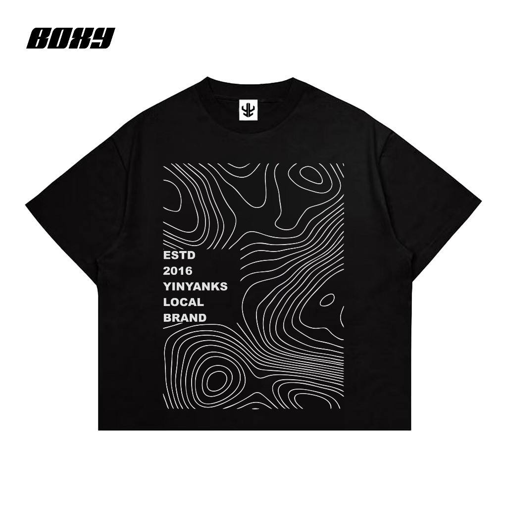 COD Yinyanks T-shirt Oversize Fit Boxy Ynyks estd2016 local brand oversize warna hitam putih bahan k