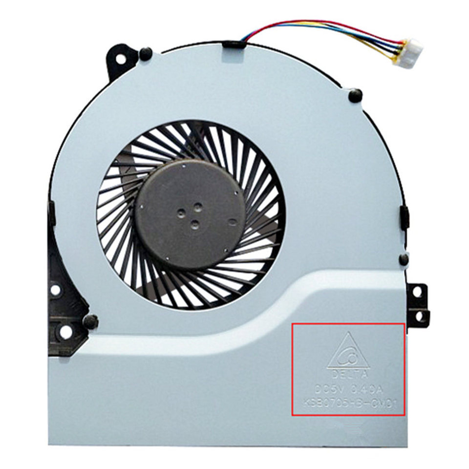 Ventilador de refrigeración para ordenador portátil, Enfriador de CPU para Asus Y581C, Y581L, Y481C,