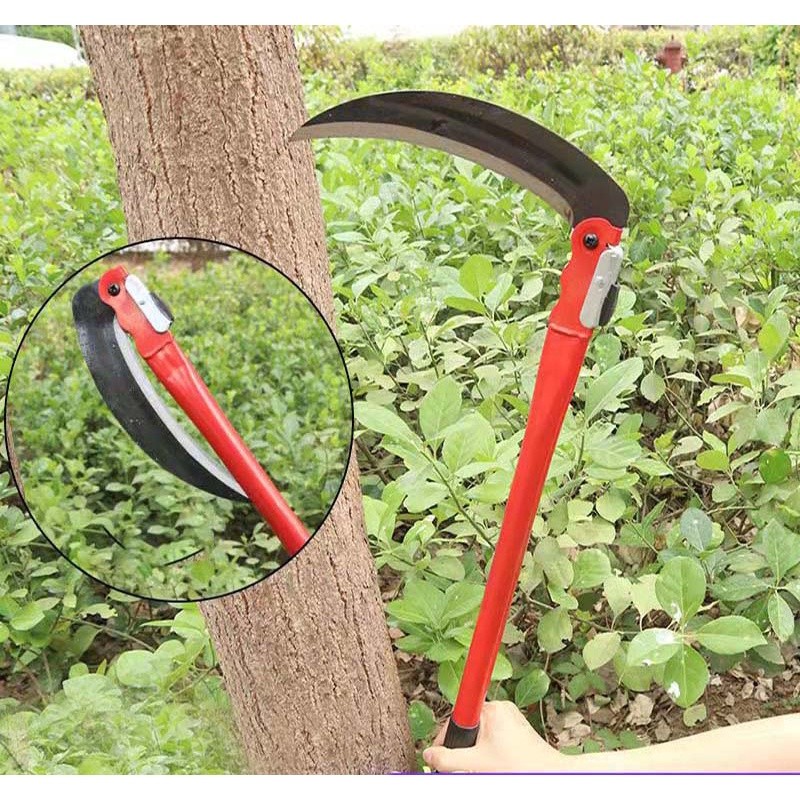 Arit Rumput Lipat Kebun Tanaman Sabit Pemangkas Rumput Gagang Besi 9 Inch Premium High Grade
