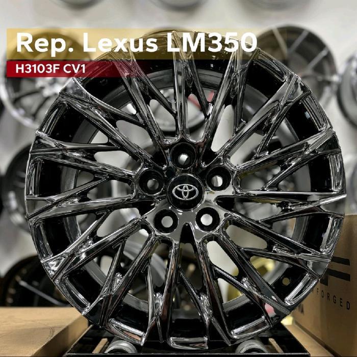PROMO velg mobil r18 REP OEM LEXUS LM350 BLACK CROME LEBAR 8 velg racing ring 18 velg mobil khusus T