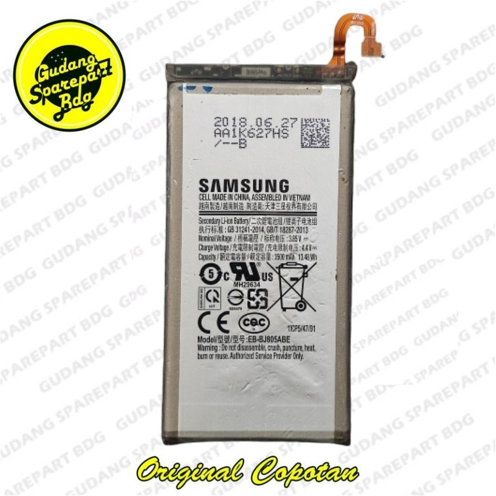 Baterai Samsung Galaxy A6 Plus 2018 EB-BJ805ABE Second Copotan