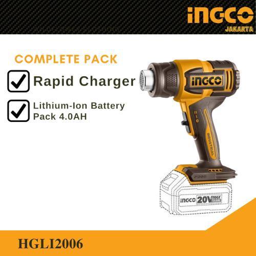 Hotgun Heat Guns  Heatgun Cordless 20V Baterai Blower Pemanas P20S Hot Gun Panas INGCO HGLI 2006 (1B