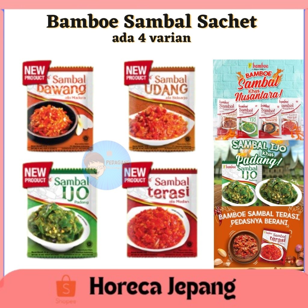 AFF Bamboe Sambal Sachet / Bamboe Sambal Sachet ada 4 Varian/ Sambal Sachet/ Sambal Bamboe / Sambal 