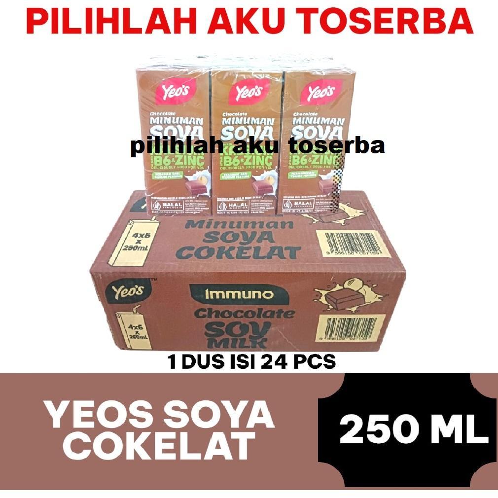 Yeos Soya Immuno CHOCOLATE ( SOY MILK ) Susu Kacang Kedelai Kalsium 250 ml - ( HARGA 1 DUS )