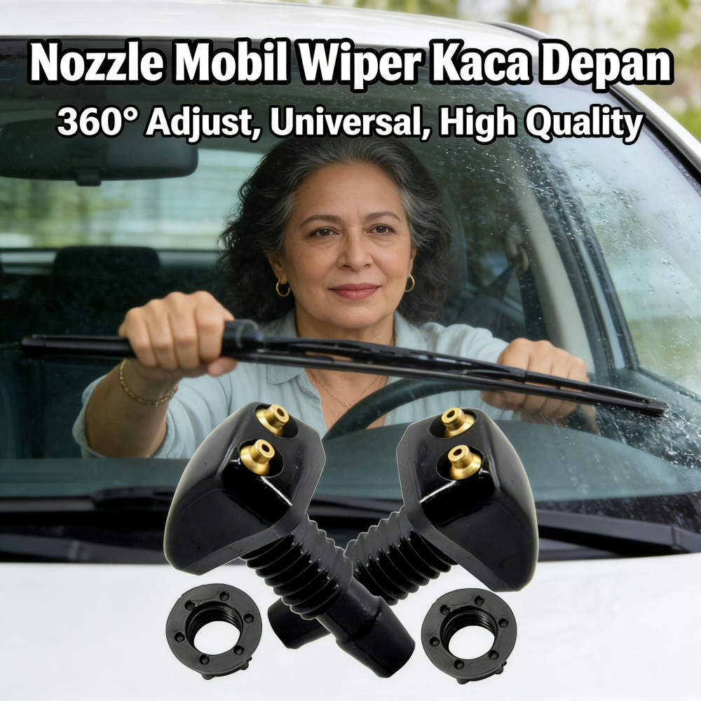 Wiper Mobil Universal Nozzle Adjust 360° Nozzle Nozzle Wiper Mobil Kaca Depan Nozzle