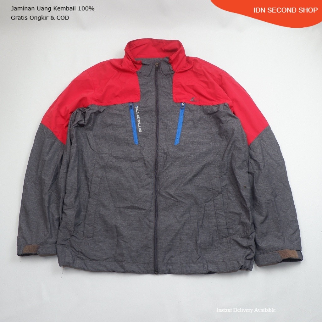 LECAF BLUE PLUS Outdoor Hiking Shell Jacket - Red/Grey - Preloved