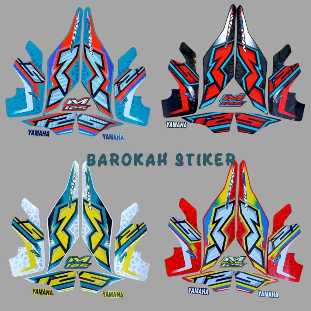 Striping stiker polet motor yamaha Mio m3 125 mio125 2022 2023 Fullset list stiker motor standar