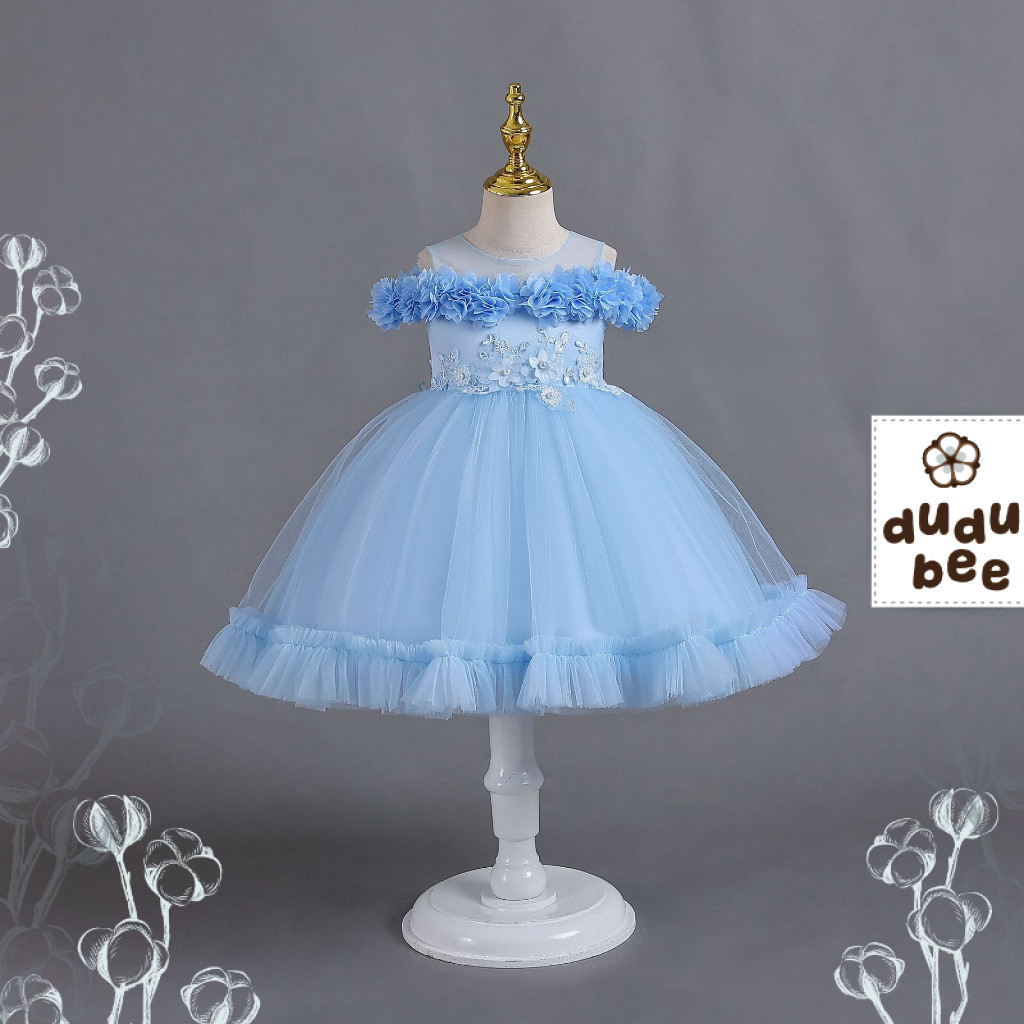 Dress Pesta Aqiqah Gaun Ulang Tahun Bayi Anak perempuan GRACE Import Mewah Model Korea
