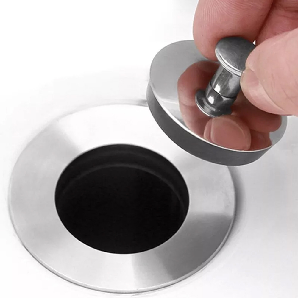 1pc Bathroom Washbasin Stainless Steel Sink Plug Bathtub Drain Stopper Rubber Sink Plug Bathtub Drai