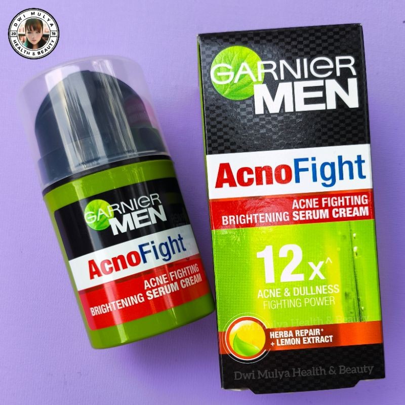 Garnier Men Acno Fight Acne Fighting Whitening Serum Cream Skin Care - 40ml