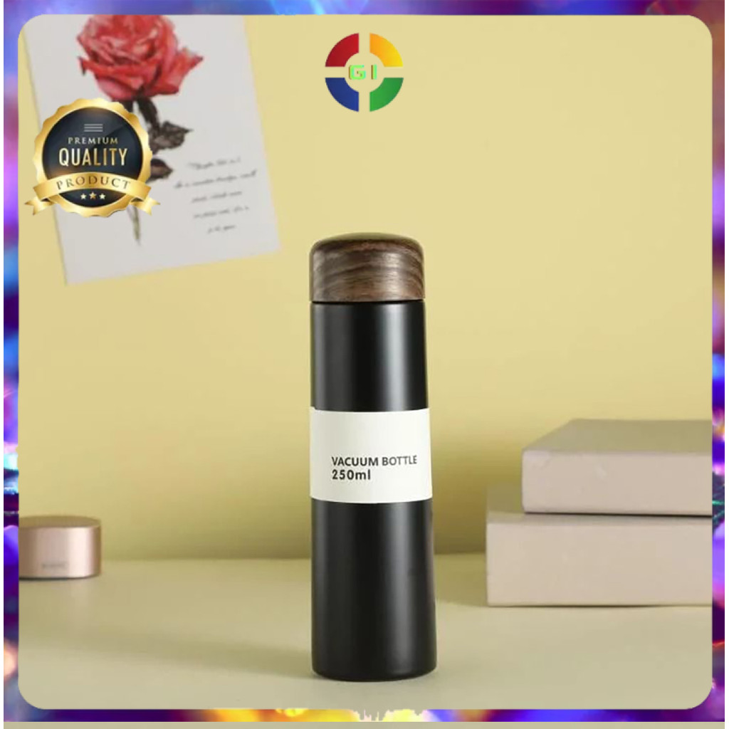 (GI) Botol Minum Termos Mini Air Panas Dingin Desain Minimalis Stainless Steel 250ml Dan 150ml