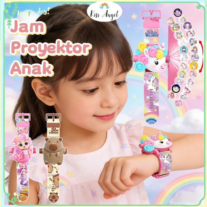 Jam Tangan Anak Laser Proyektor/Jam Tangan Anak Laki Laki Perempuan Laser Proyektor 24 Gambar Karakt