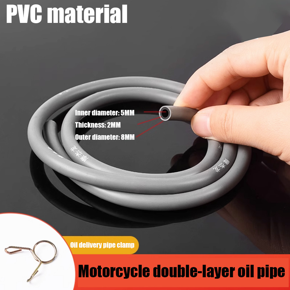 Pipa oli abu-abu 1M cocok untuk karburator khusus sepeda motor skuter Yamaha Guihuo Qiaogefu Xi Xun 