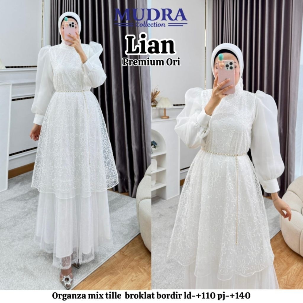 ada grup reseller bisa join tanya ke admin alyastore Lian Dress Gamis Premium  Mudra Realpict alya s