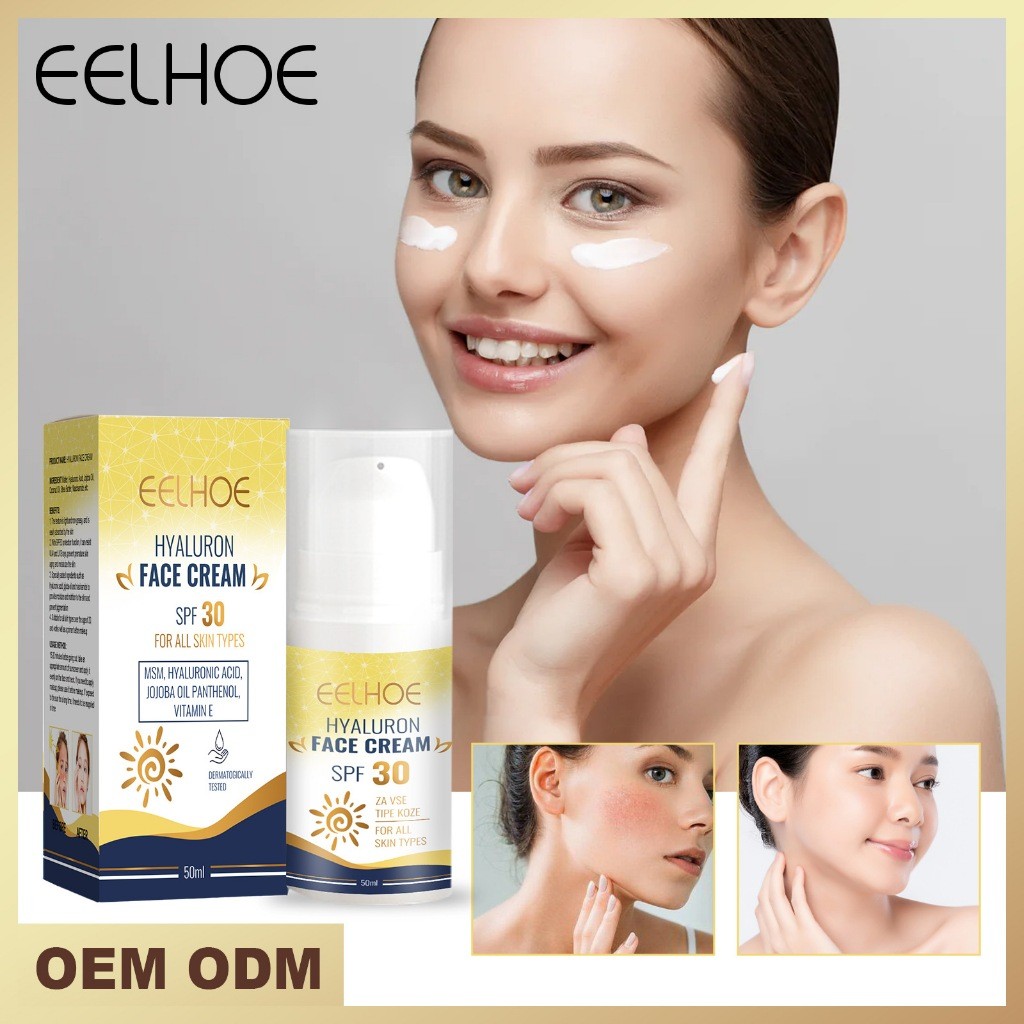 EELHOE Tabir Surya Krim 50ml Wajah Tabir Surya Pencegahan Uv Anti-Aging Hidrat Menerangi Wajah Pedul