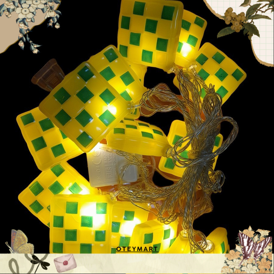 Lampu LED Hias Ketupat Dekorasi Lebaran / Ramadhan Premium Ketupat Lampu Tumblr OTY