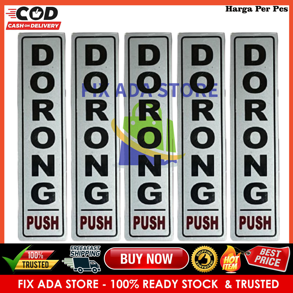 Acrylic Sign Board Putih Susu Papan Akrilik Petunjuk Dorong Tarik Penanda Tulisan Ruangan Kantor Tok