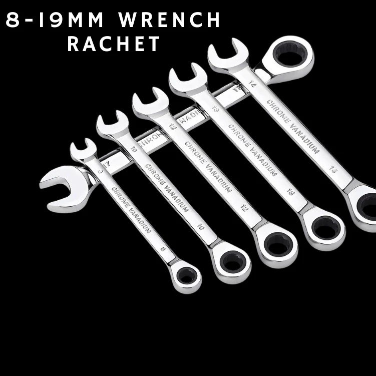 Kunci Ring Pas Set Pas 8/9/10/11/12/13/14/15/16/17/18/19mm Set 7 pcs Kunci