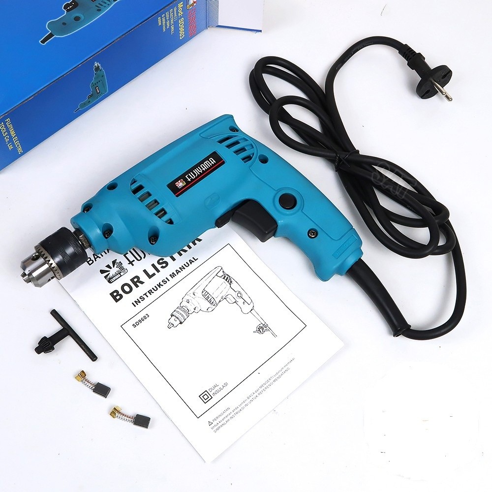 Fujiyama Bor Listrik 10mm Mesin Bor Bor Impact Bolak Balik Bor Listrik Impact Impact Drill Listrik