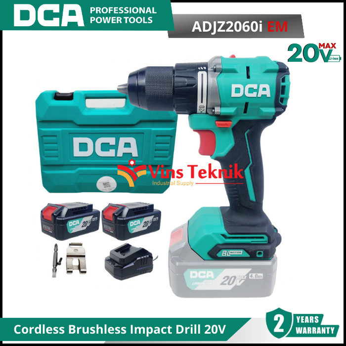 DCA ADJZ2060i Bor baterai Brushless Impact Drill DCA ADJZ2060