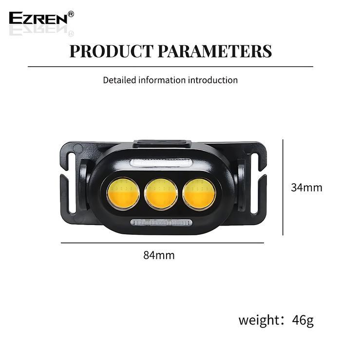 Ezren EZ-YD02 LED Headlight Lampu Senter Kepala Mode USB Charge