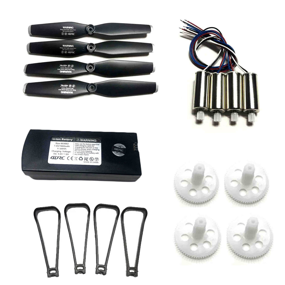 4DRC F6 4D-F6 Drone Original Accessory CW CCW Motor Propeller Props Protective Frame 3.7V/7.4V Batte
