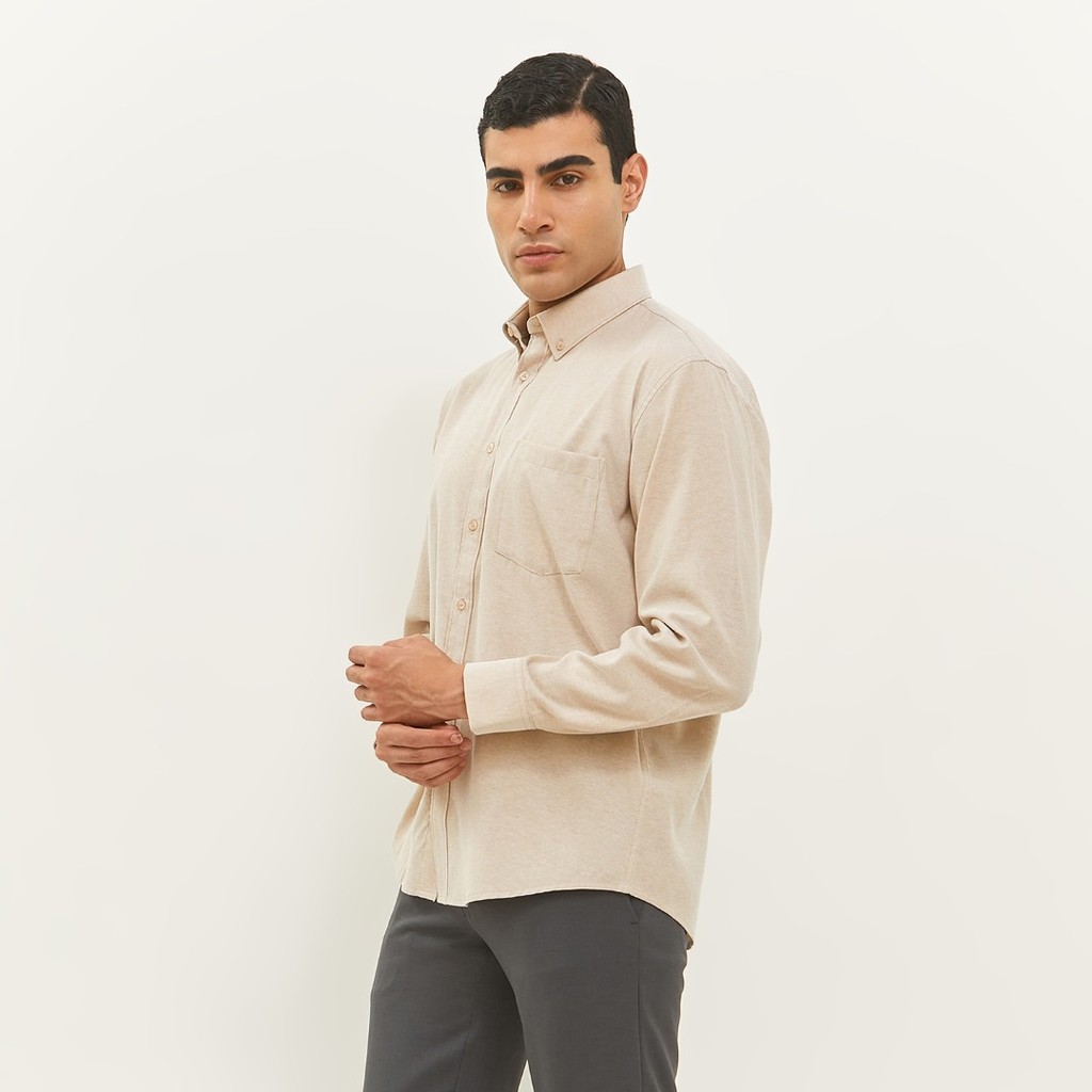 Jobb Abney Kemeja Pria Lengan Panjang Regular Fit Khaki