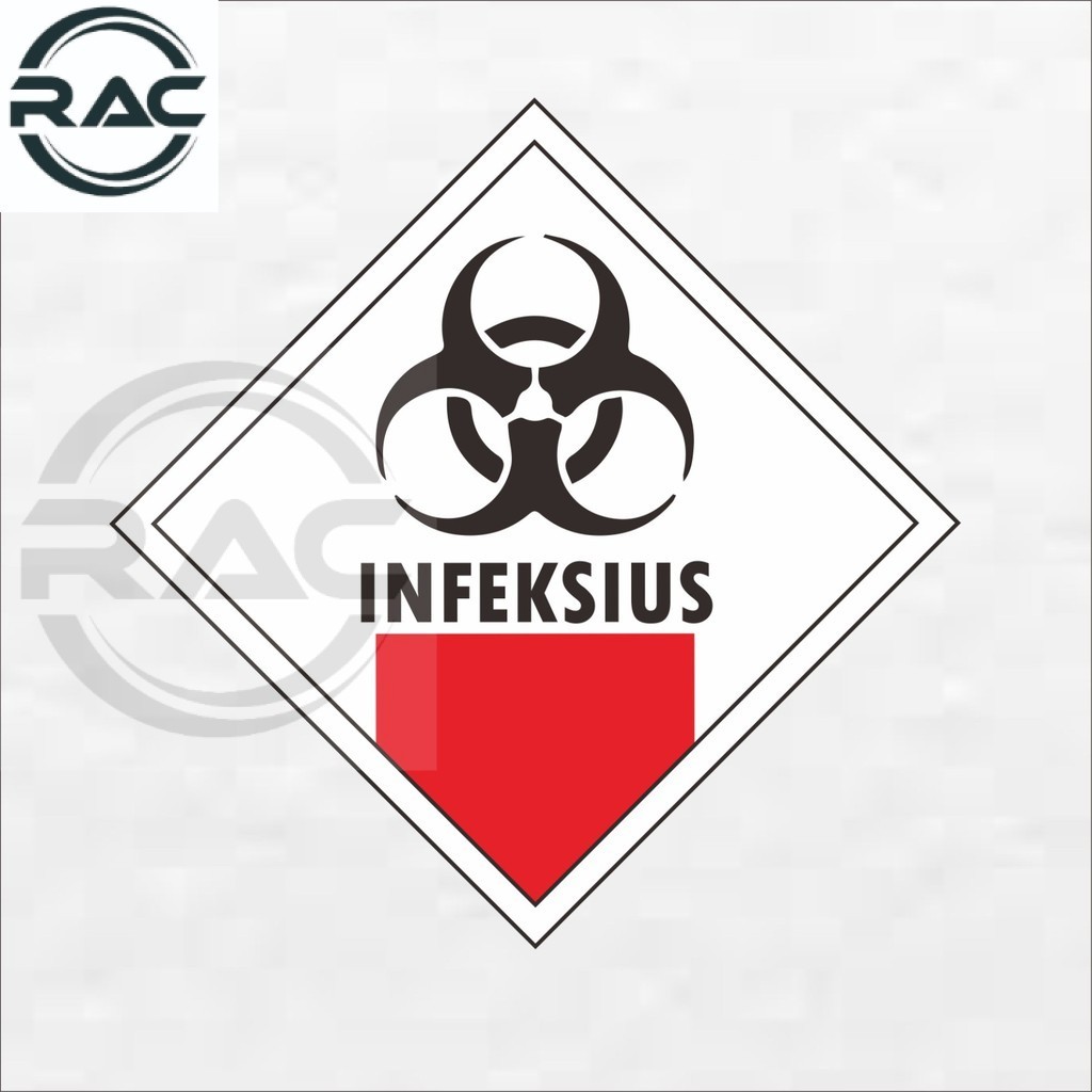 RAC AKRILIK PAPAN TANDA SAFETY PERINGATAN RAMBU LIMBAH B3 RAMBU LIMBAH MEDIS AKRILIK