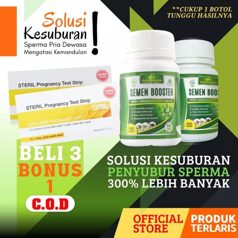 ( Terlaris) Obat Penyubur Sperma Pria Pengental Penambah Kental Memperbanyak Mani Semen Booster Anti