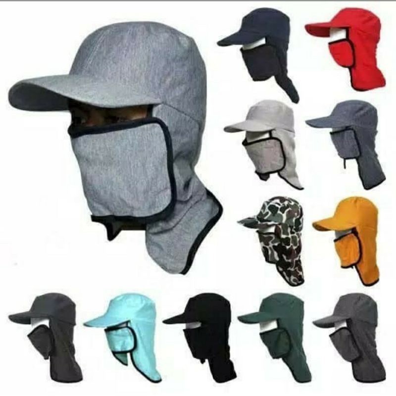 Rei Fashion - topi  masker/topi mancing/topi rimba/topi gunung/topi macul