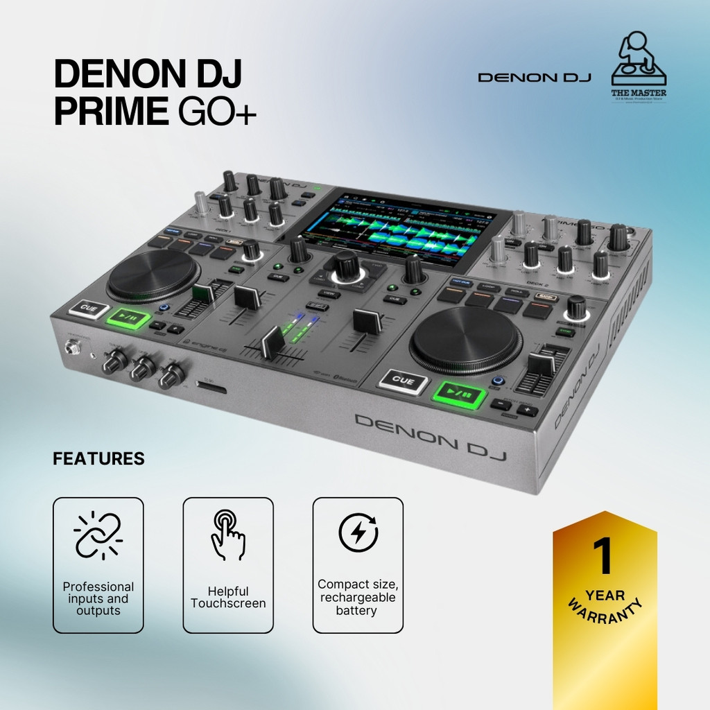 Denon DJ Prime Go + | Prime Go Plus Battery Powered Standalone DJ Controller | Alat DJ