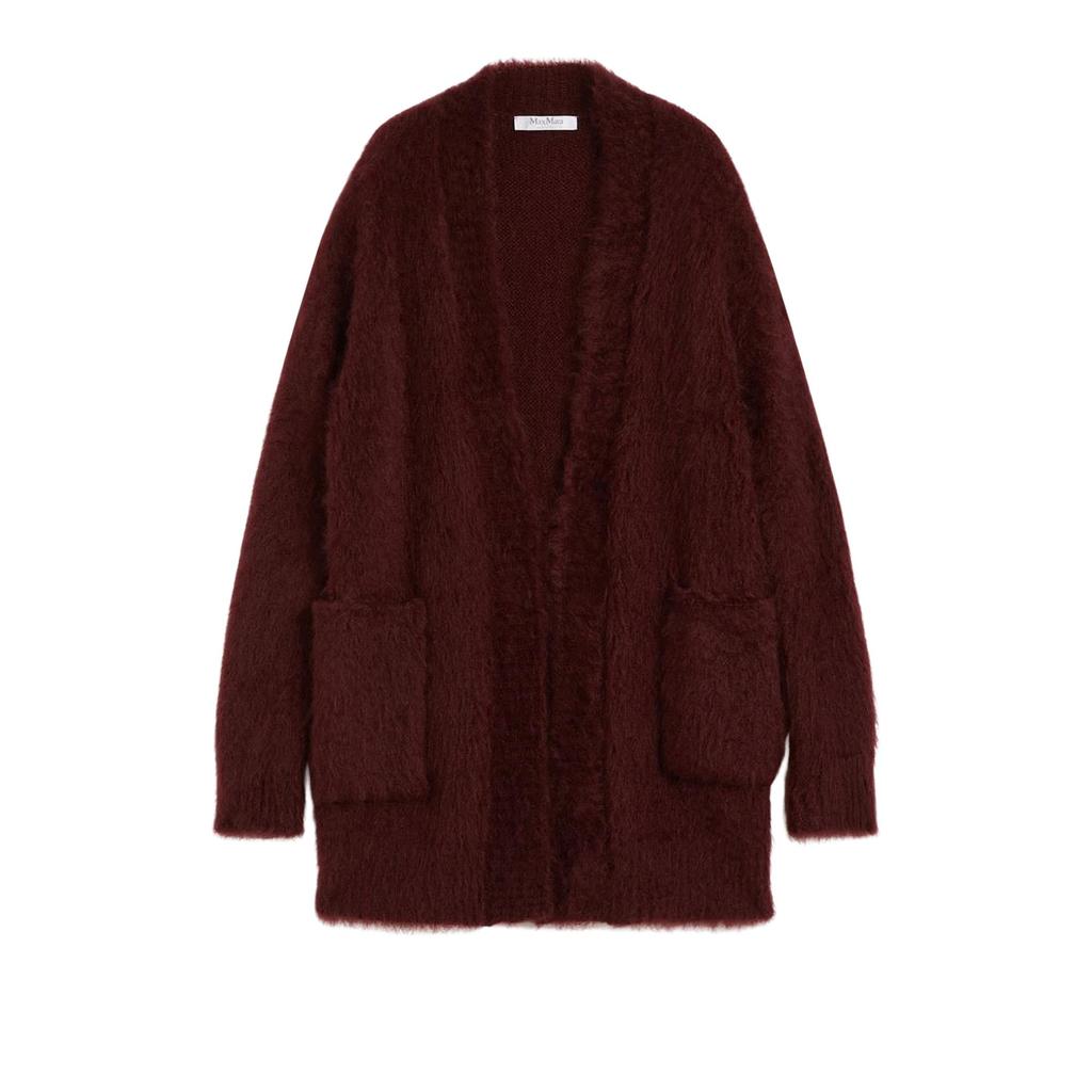 Oversized cardigan smooth mohair knit ( women )