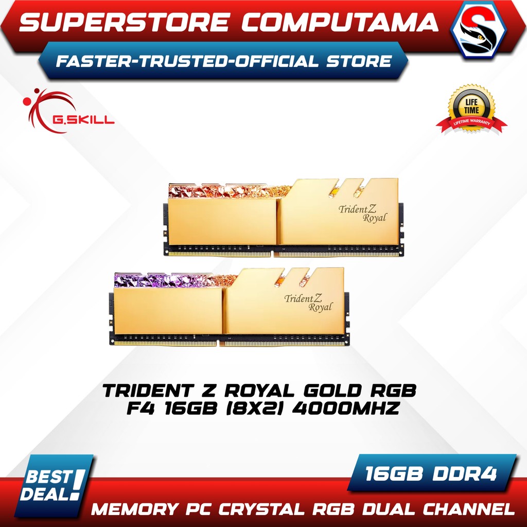 RAM G.Skill Trident Z Royal DDR4 16GB 4000Mhz -F4-4000C15D-16GTRG
