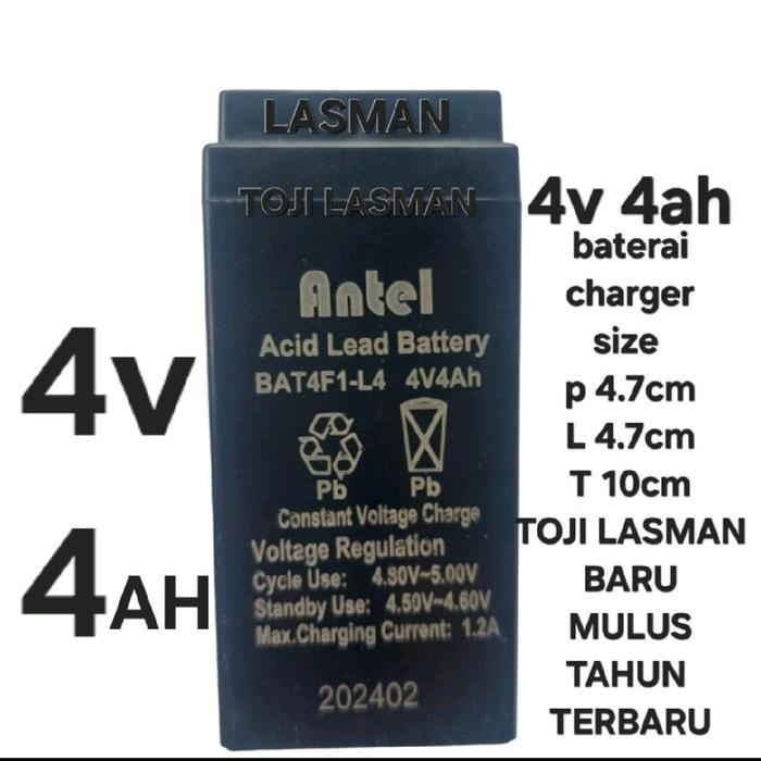 ( ACCU 4V4AH ) KRISBOW R  Sealed Lead-Acid Rechargeable Battery RB460B 4V, 6.0Ah LEAD RETURN  4v6.0A