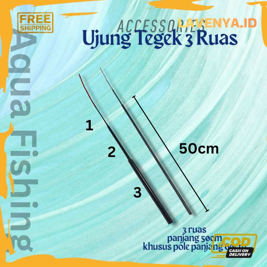 [RO] Ujung Ruas Tegek Pole Panjang 60 cm 3 Ruas F02B TERBARU 2026 COD TERMURAH TERLARIS