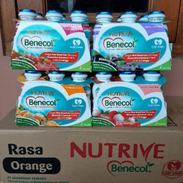 Nutrive Benecol Multipack 6x100ml Per Dus (6 Pack) Minuman Pembantu Menurunkan Kolestrol Varian Oran