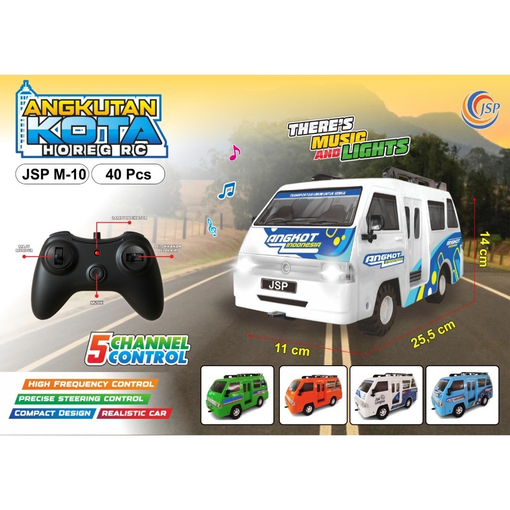 BISA COD Mainan Mobil RC ANGKUTAN KOTA Misik HOREG & TELOLET Mainan Mobil Remot Control HIACE SNI MU