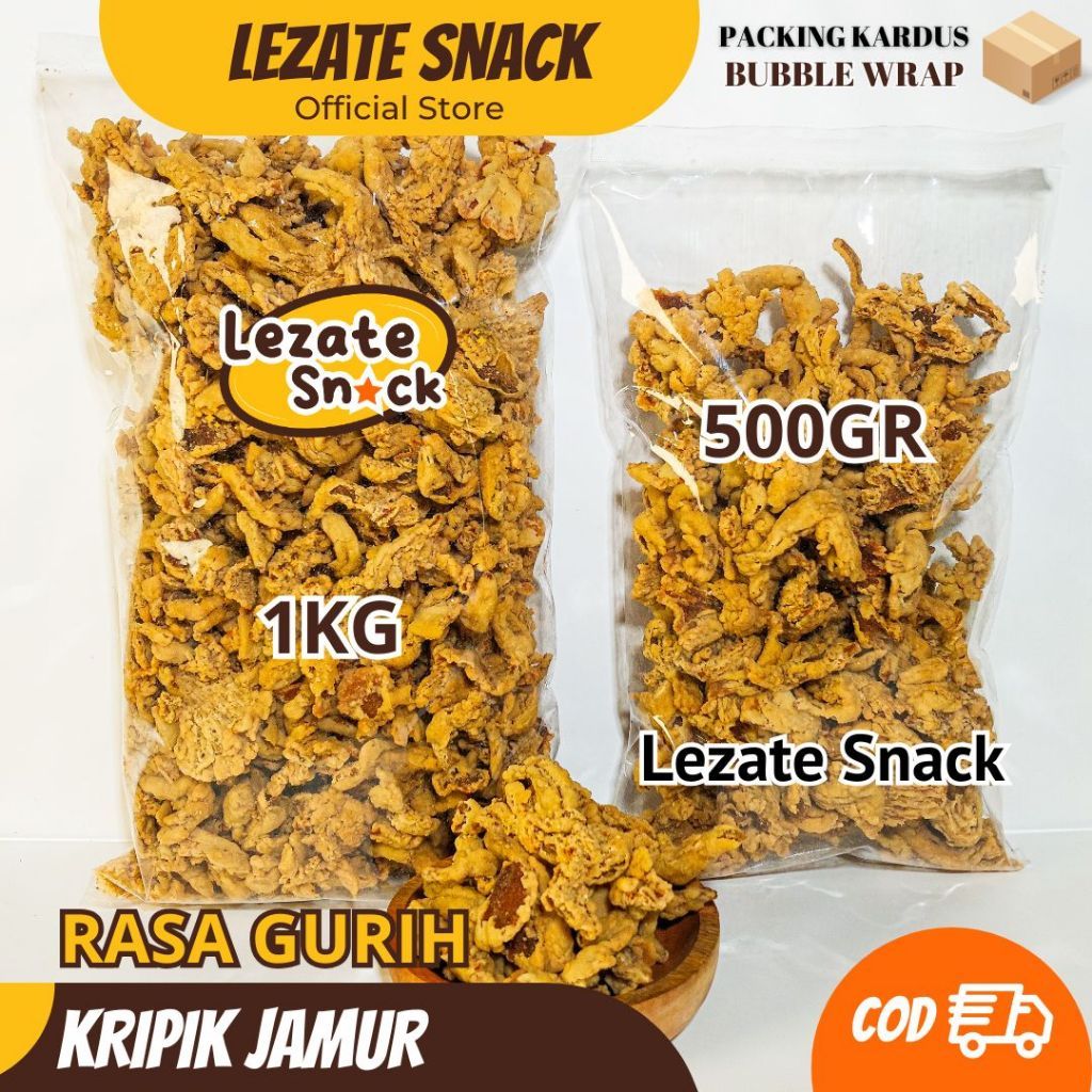 Kripik Jamur Tiram Crispy 1kg Kiloan Murah Enak Gurih / Keripik Jamur Crispy Kiloan Snack Grosir Cri