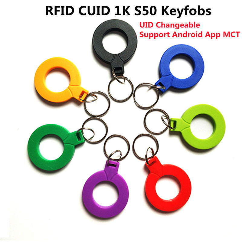 5/10pcs New 13.56MHZ Android App MCT CUID angeable MF S50 1K IC Keys Keyfobs Token Tags NFC Clone Co