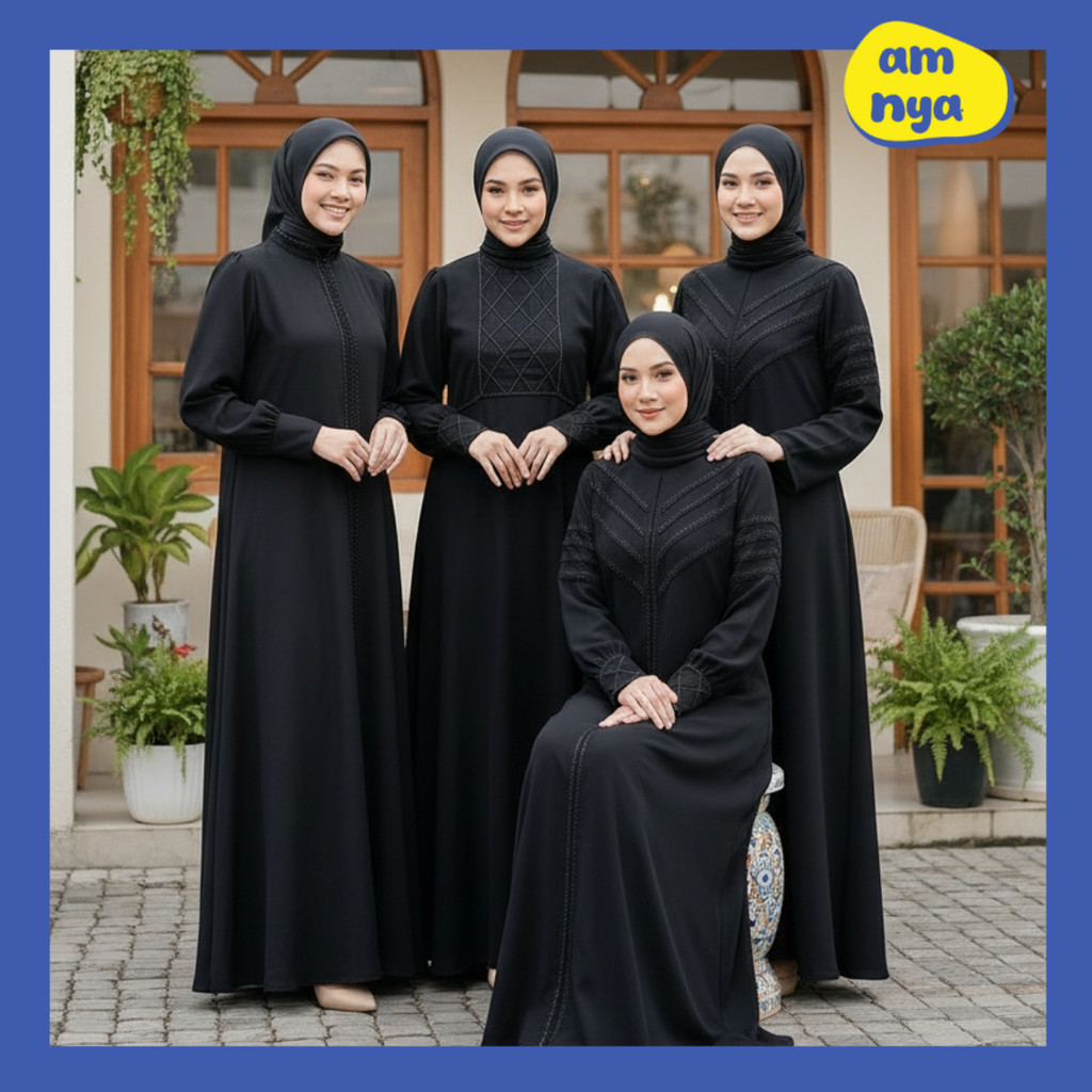[AMNYA] Abaya Remaja Aesthetic Arabic Style Terbaru 2025 Simple Mewah Elegan Arab Turkey Premium
